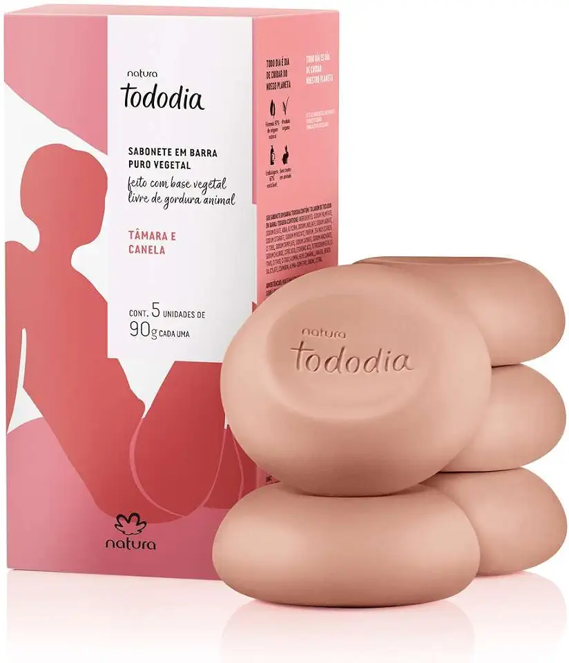 NATURA TODODIA SABONETE EM BARRA TAMARA E CANELA 5 UND X 90G