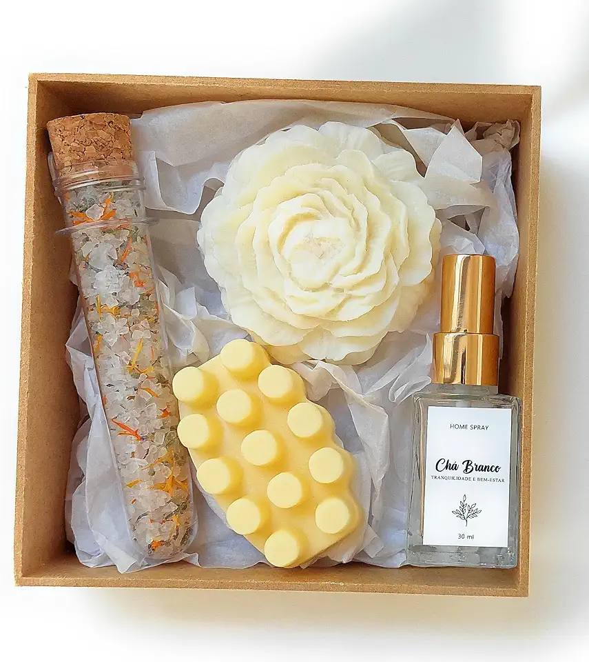 kit Caixa Presente Feminino Autocuidado - Presente para mãe/madrinha/amiga/esposa/sogra/avó/Natal