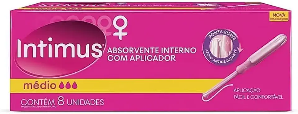 Absorvente Interno Intimus Médio - 8 unidades