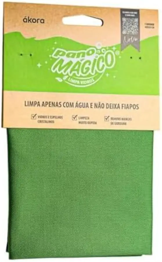 1 PANO LIMPA VIDRO PANO MAGICO ÁKORA POLIÉSTER E POLIAMIDA