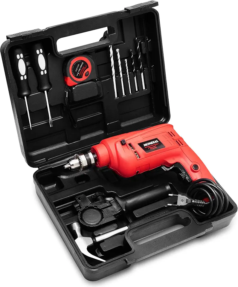 MONDIAL Furadeira de Impacto com Maleta, Vermelho, 650W, 220V - NFFI-07M