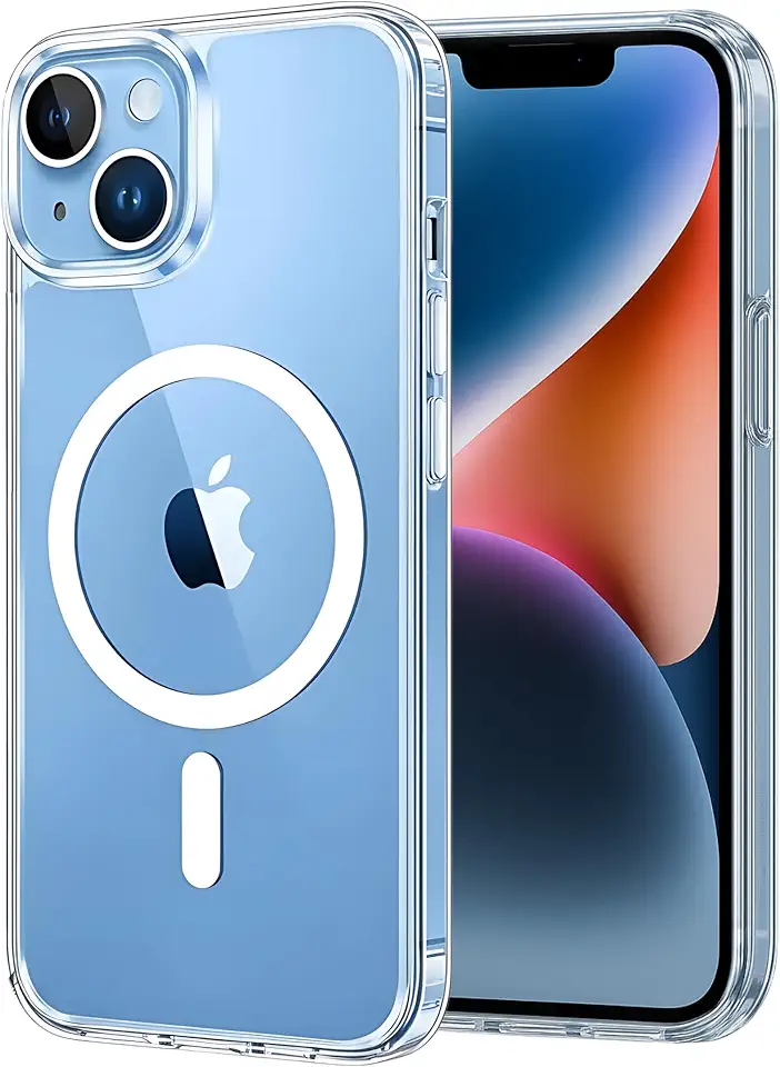 Capa Mag-Safe para [iPhone 14] Capinha Magnetica Premium com [Proteção de Camera] Clear Case [Anti-Amarelamento] Transparente, Compatível com MagSafe, Resistente a Riscos e Anti Impacto