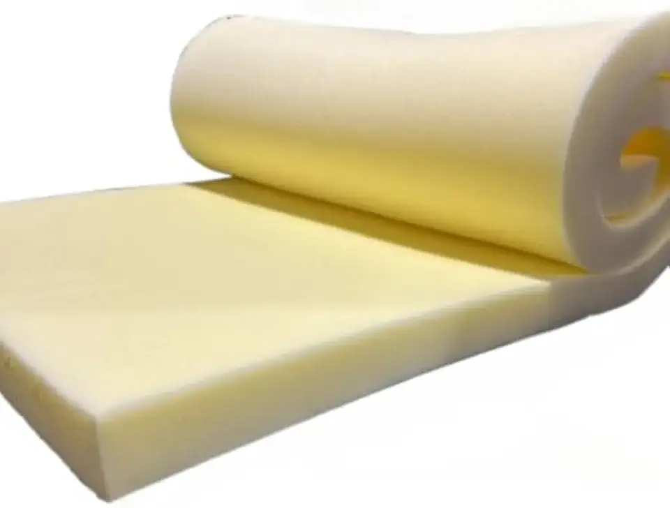 Espuma D33 190cm x 70cm 5cm de espessura Grossa Em Metro Amarela para assento de sofa cama encosto