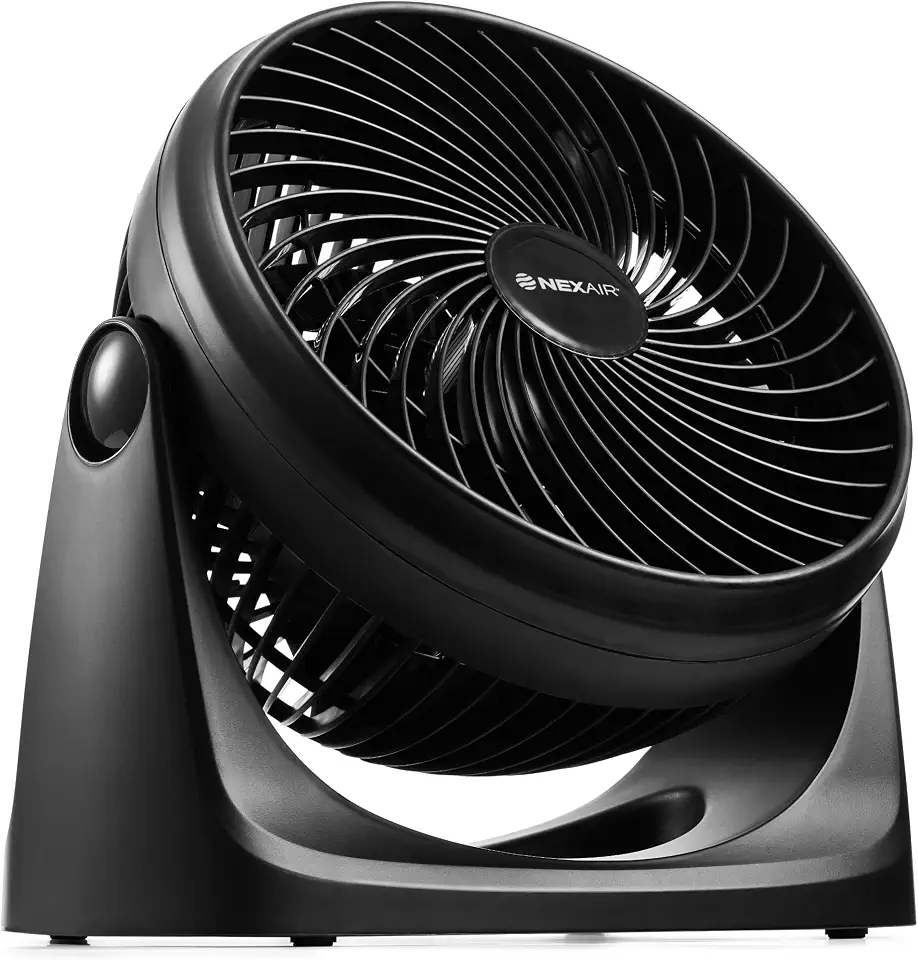 NEXAIR Ventilador turbo portátil de circulação de ar, ventilador de mesa ajustável de 3 velocidades alimenta ondas de ar frias até 7,6 m, ventilador de operação silencioso para quarto, feito de