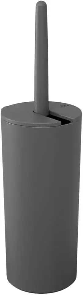 Escova Sanitária C/Suporte Higiene Banheiro Lavabo Privada Serene Cinza Chumbo - Coza