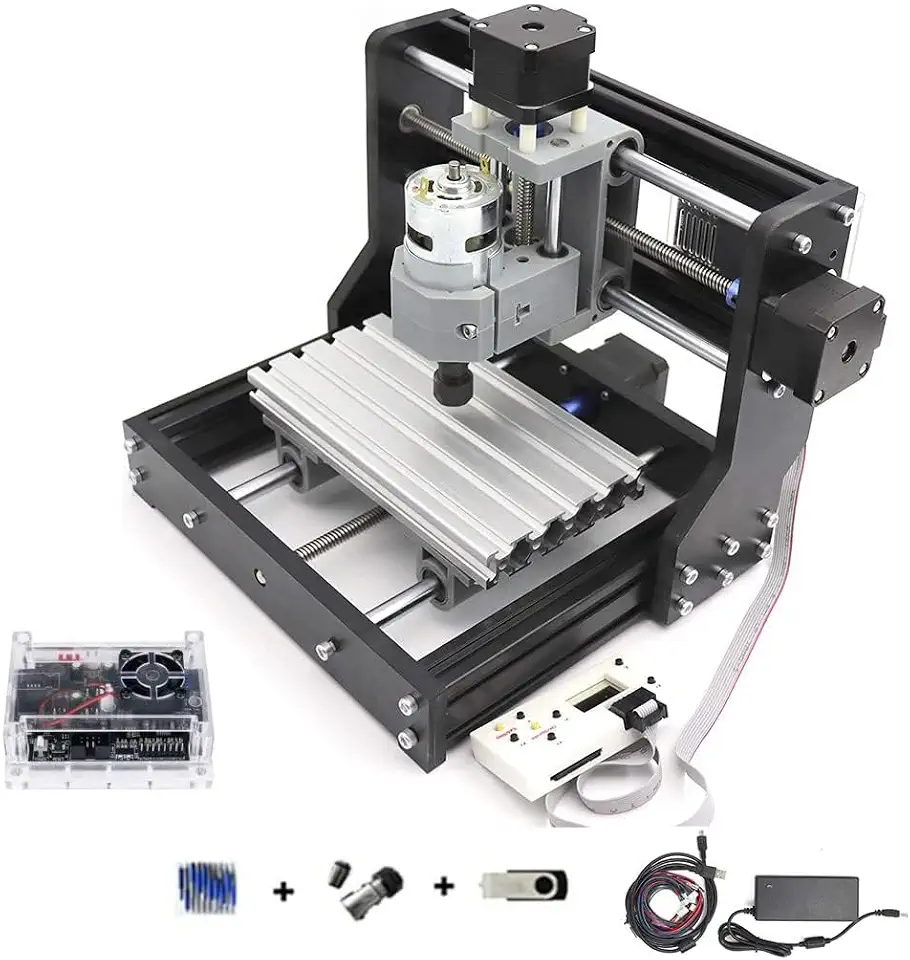 DIY Mini 1610 PRO Fresadora 3 eixos GRBL Control CNC Router Kit Gravar PVC, PCB, madeira roteador gravador Máquina de Gravação CNC1610 Pro com Controle Manual Offline (1610 Pro com Controle Remoto (1610 Pro com controle offline)