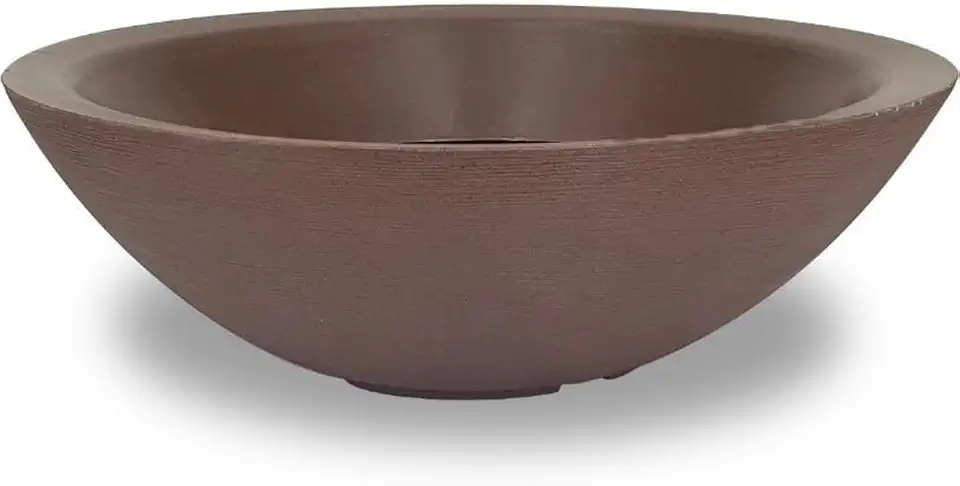 Vaso Bacia Grande Polieitleno Decorativo Rosa do Deserto Cactos Suculentas N4 (Marrom)