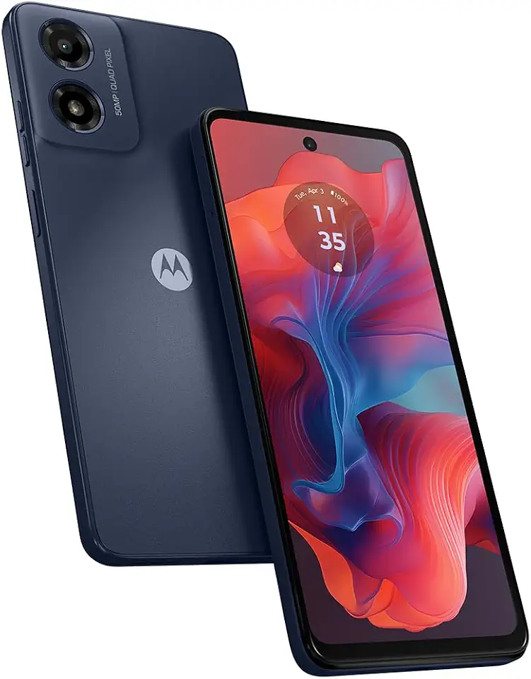 Smartphone Motorola Moto G04s - 128GB 4GB RAM + 4GB RAM Boost Camera 16MP com Moto AI sensor FPS lateral Grafite