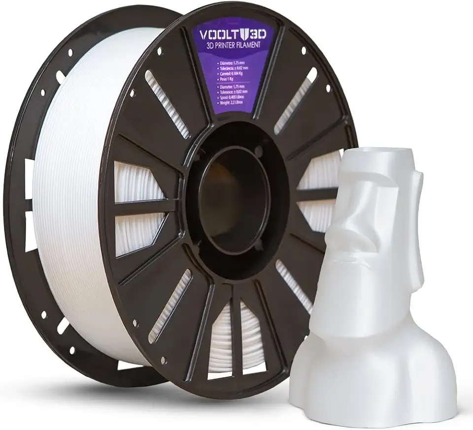 Filamento PLA Velvet High Speed 1Kg 1,75mm Efeito Aveludado Impressora 3D FDM Voolt3D (Branco Off White Velvet)