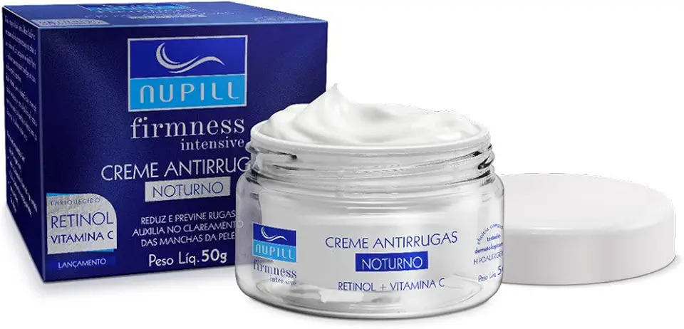 Creme Antissinais Noturno Retinol + Vit.C Nupill 50g