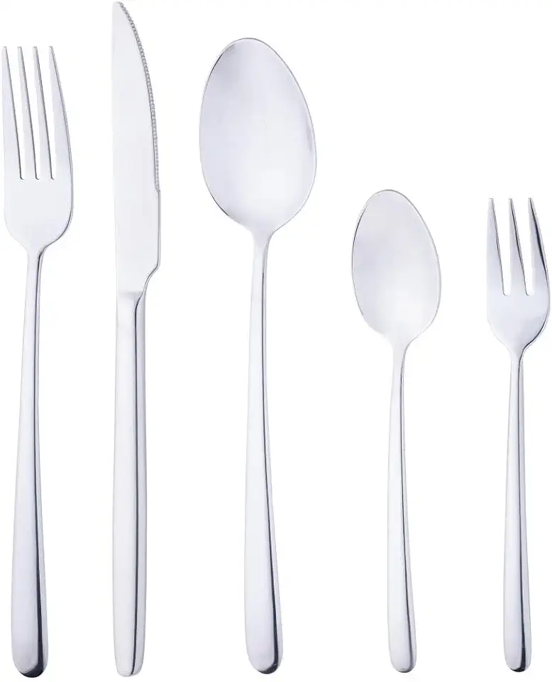 WOLFF Faqueiro de Aço Inox Viena 30 Peças - Mesa Posta - Itens Para Casa - Utensílios de Cozinha - Enxoval - Casamento - Decoração