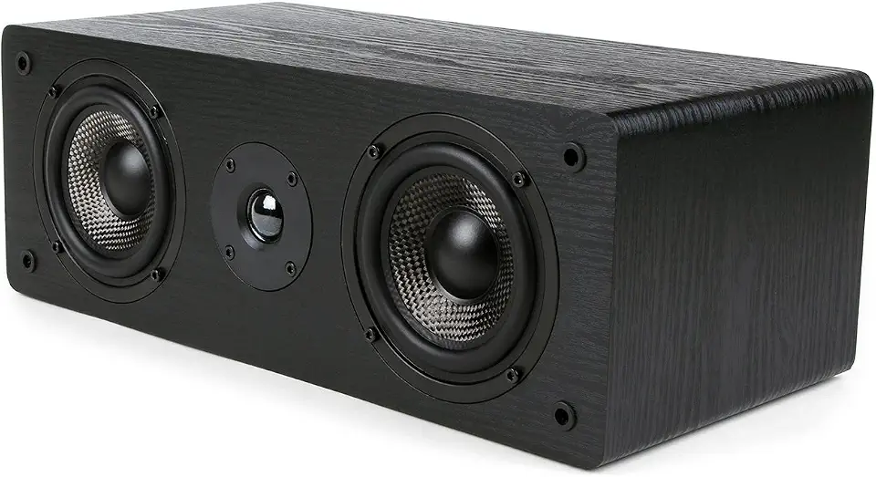 Micca Alto-falante MB42-C canal central para home theater, som surround, passivo, bidirecional (preto, cada)