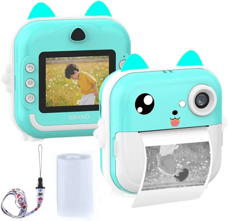 Camera Digital Infantil Com Impressão Instantanea Portatil 20MP, Foto, Video, Jogos Inclusos