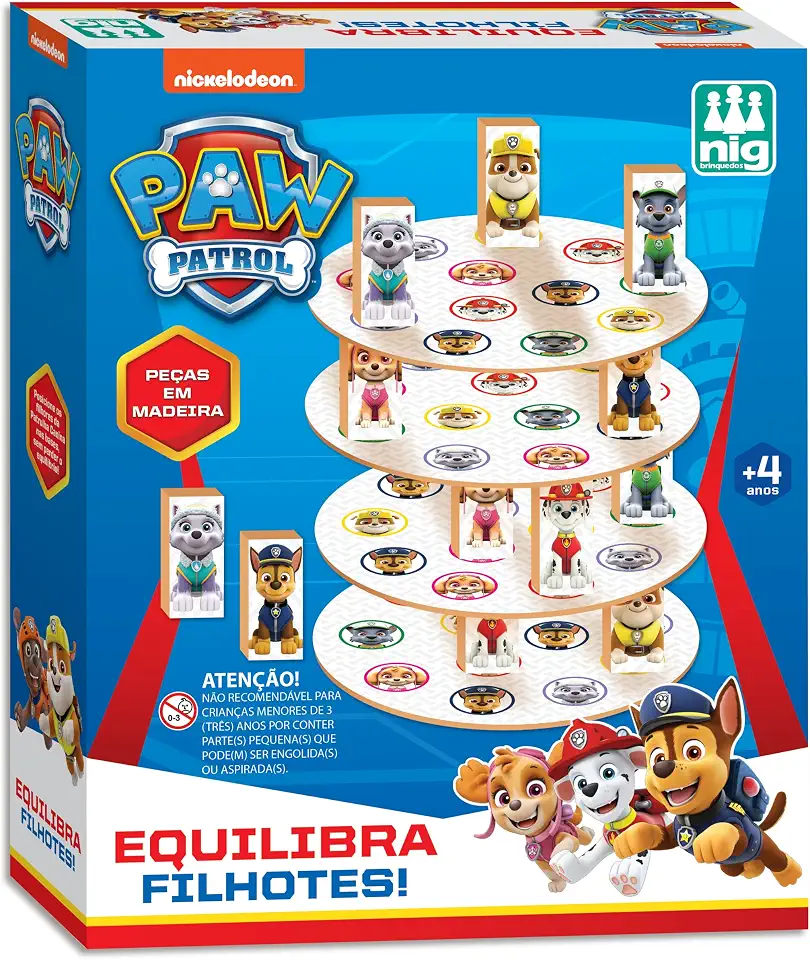 Nig Brinquedos Jogo Equilibra Filhotes Patrulha Canina