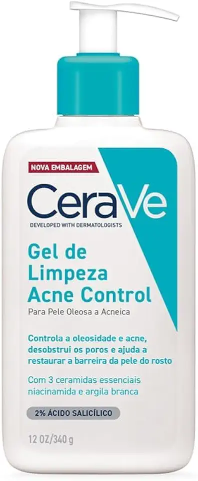 Cerave, Gel de Limpeza Acne Control com Niacinamida e Ácido Salicílico