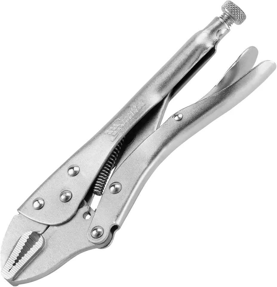 MTX Alicate de Pressão 250mm (10") Profissional em Aço Niquelado – Mandíbulas Retas Largas, Ajuste Preciso, Fixação Segura para Mecânica, Marcenaria e Serralheria