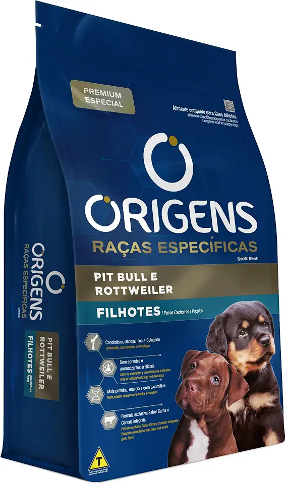 Adimax Origens Raças Específicas Pit Bull E Rottweiler Filhotes 15Kg