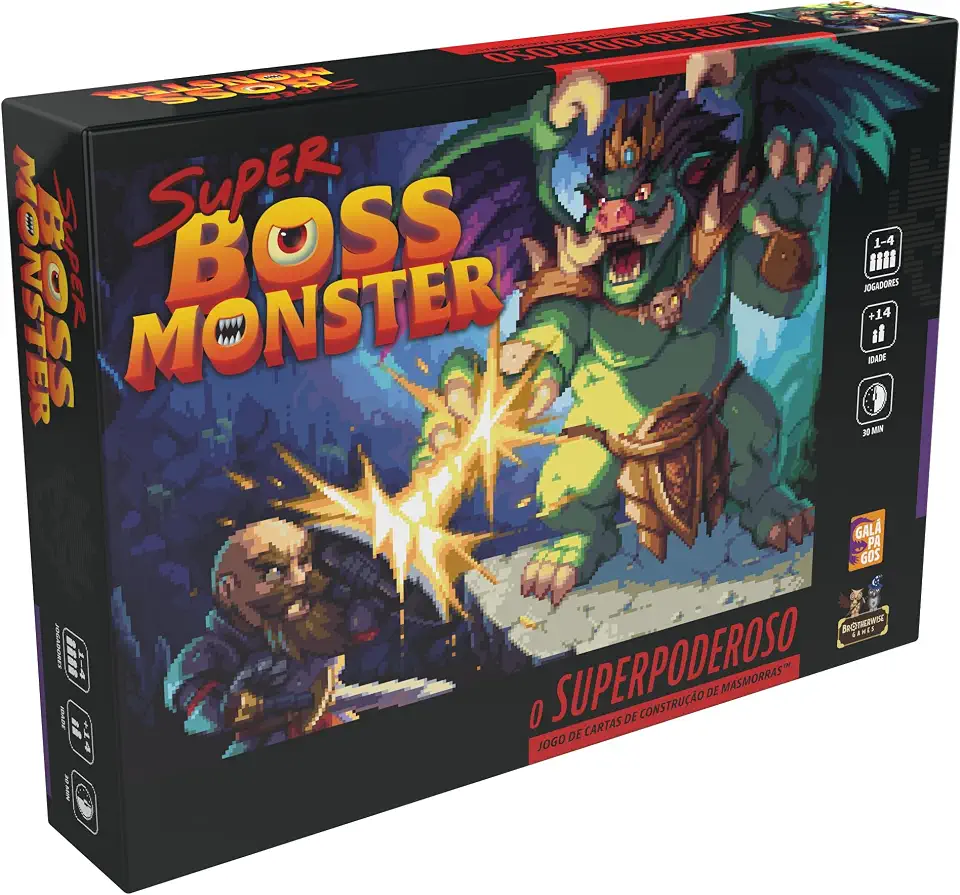 Asmodee,Super Boss Monster,Jogo de Tabuleiro,Idade +14,1-4 jogadores,Partidas de até 30 min.