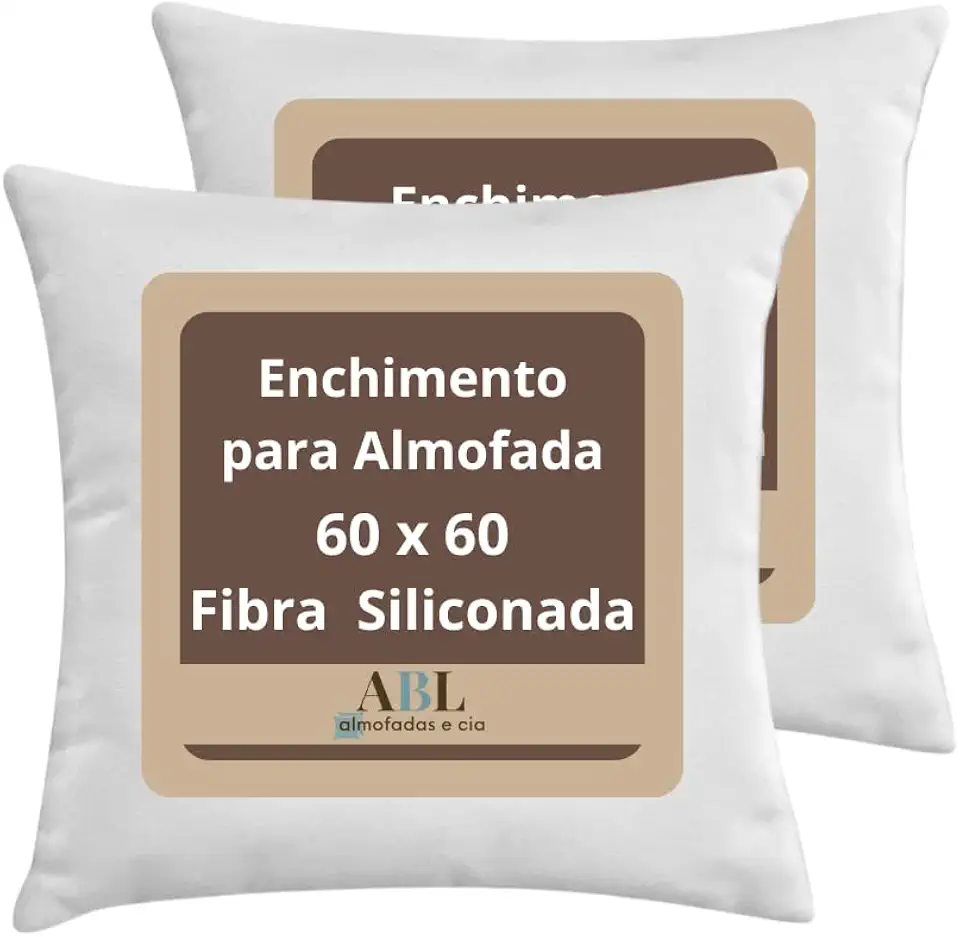Enchimento Para Almofada 2 Unidades Fibra Siliconada 60x60