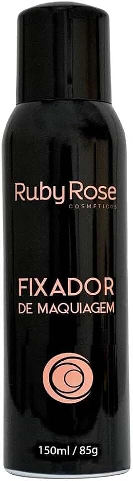 Fixador de Maquiagem Ruby Rose - Spray Fixador Profissional, Prolonga a Duração, Sela e Tira o Aspecto Pó, 150ml