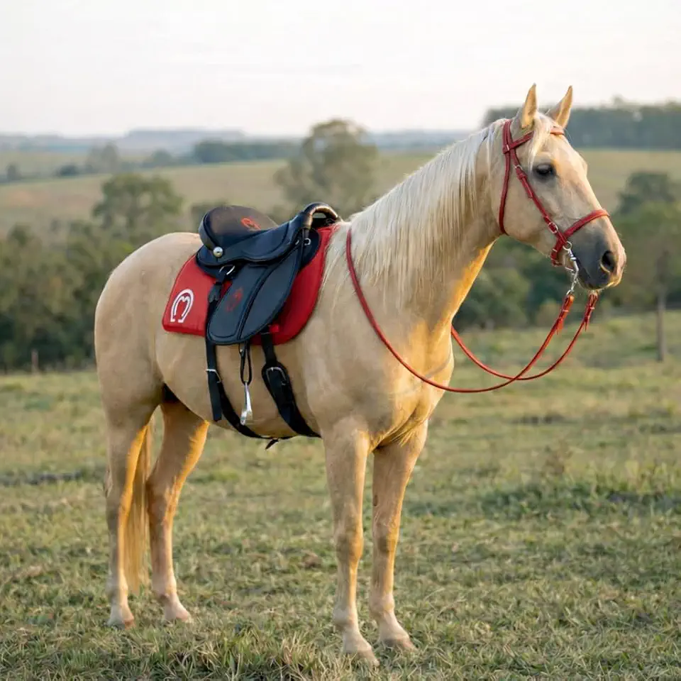 Sela para Cavalo Mangalarga + Kit Completo Pronta para Uso (Vermelho)