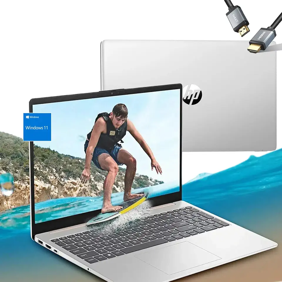HP Laptop de 17 polegadas - Intel i3-N305 Beat i7-1165G7-16GB RAM -1TB SSD -Windows 11 - Tela HD+ IPS - Laptop Computadoras Portatil - Microsoft Copilot - 10 horas de vida útil da bateria - Estudante
