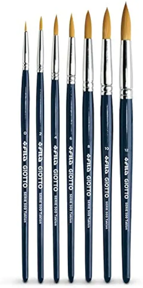 Kit Pincel Giotto Taklon Redondo Série 500-7 pinceis