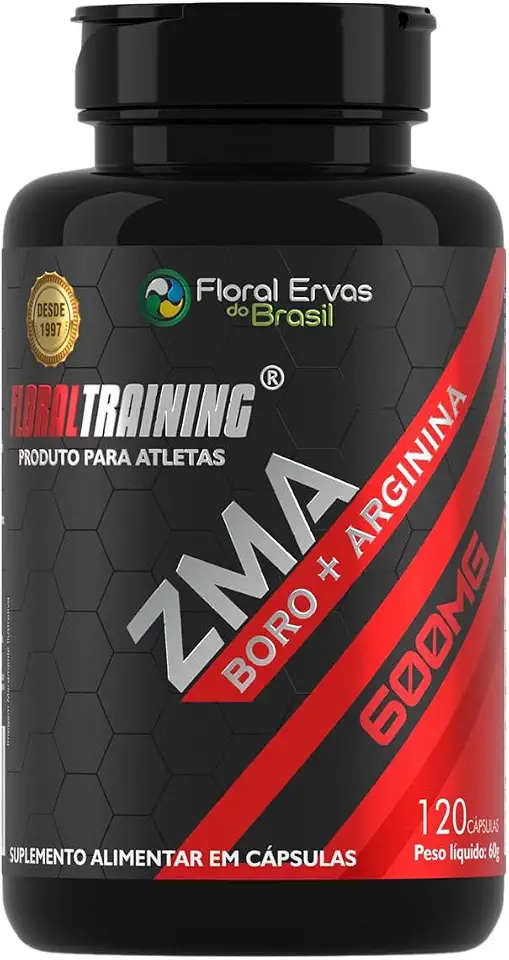 ZMA + Boro + Arginina + Magnésio - Floral Ervas 120 Cápsulas