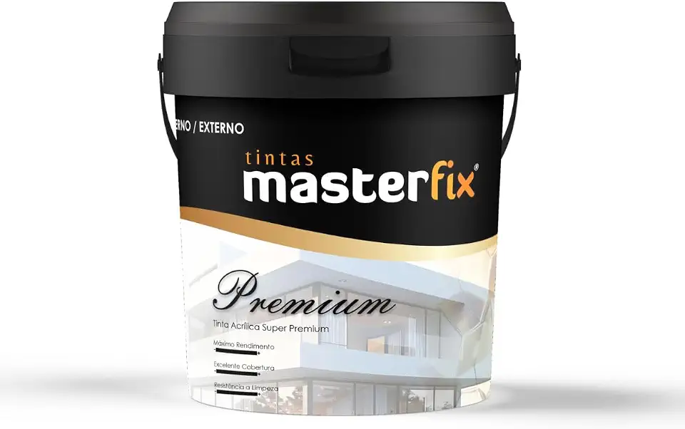 Tinta Acrílica Premium Lavável Masterfix Acabamento Fosco Para Área Interna e Externa (Cinza Natural, 4Kg)