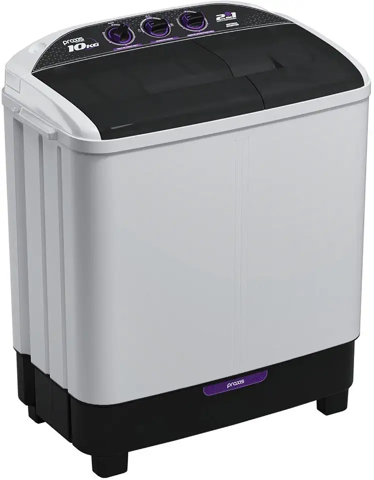 Praxis Máquina de Lavar Roupas 10kg 2 em 1 Lava 6kg e Centrifuga 4kg 220v Branca