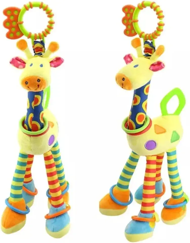 HAPPY MONKEY Girafa Mordedor COM CERTIFICAÇÃO INMETRO Multifuncional (Amarelo)