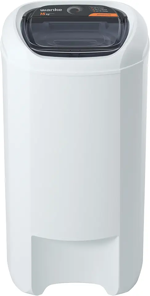 Centrífuga de Roupas Wanke Premium 15kg CWAT150 220V Branca com 3 Programas, Design Moderno, Tampa de Segurança, Acionamento Automático, Classificação Inmetro A e Alta Estabilidade