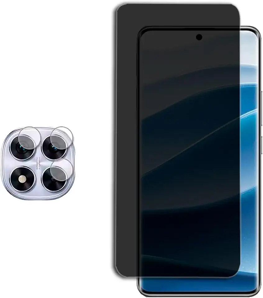 CORONITAS Película Privacidade 5D para Xiaomi Redmi Note 14 Pro 5G, Película Protetora Lente Camera Hidrogel, Anti-curioso, Fumê, Acompanha Kit Aplicação