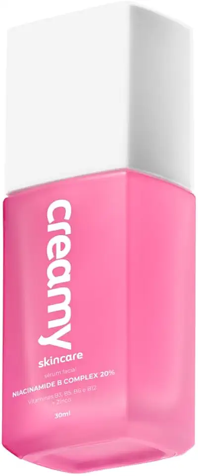 Creamy Skincare Niacinamide B Complex 20% 30ml | Uniformiza a Textura e o Tom da Pele, Clareia Manchas, Vitaminas B3, B12, B5, B6, E e Zinco | Todos os Tipos de Pele