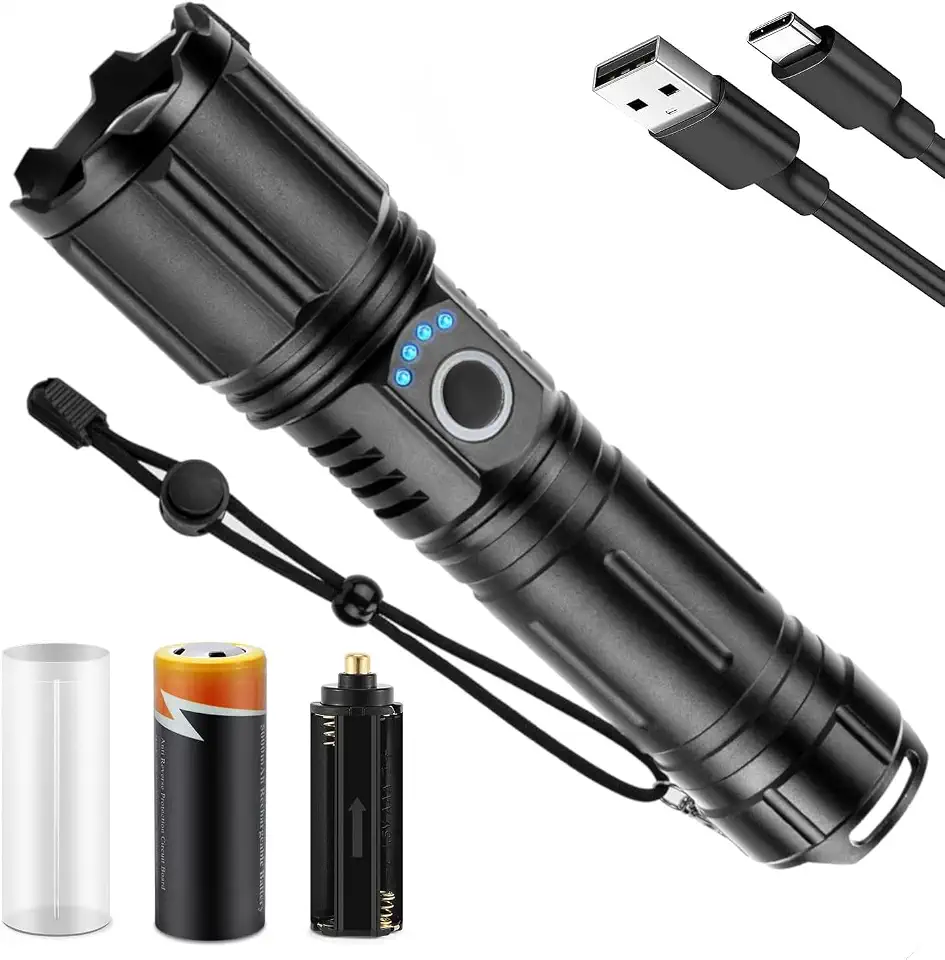 LANTERNA T9 TATICA RECARREGAVEL POTENTE PEQUENA E PORTATIL FAROLETE DE 10000 LMS BATERIA DE ATÉ 10 HORAS HOLOFOTE PARA CAMPING PESCA CAÇA BARRACA RESISTENTE A ÁGUA E CHOQUE (T9 P50) MARCA SAGULA