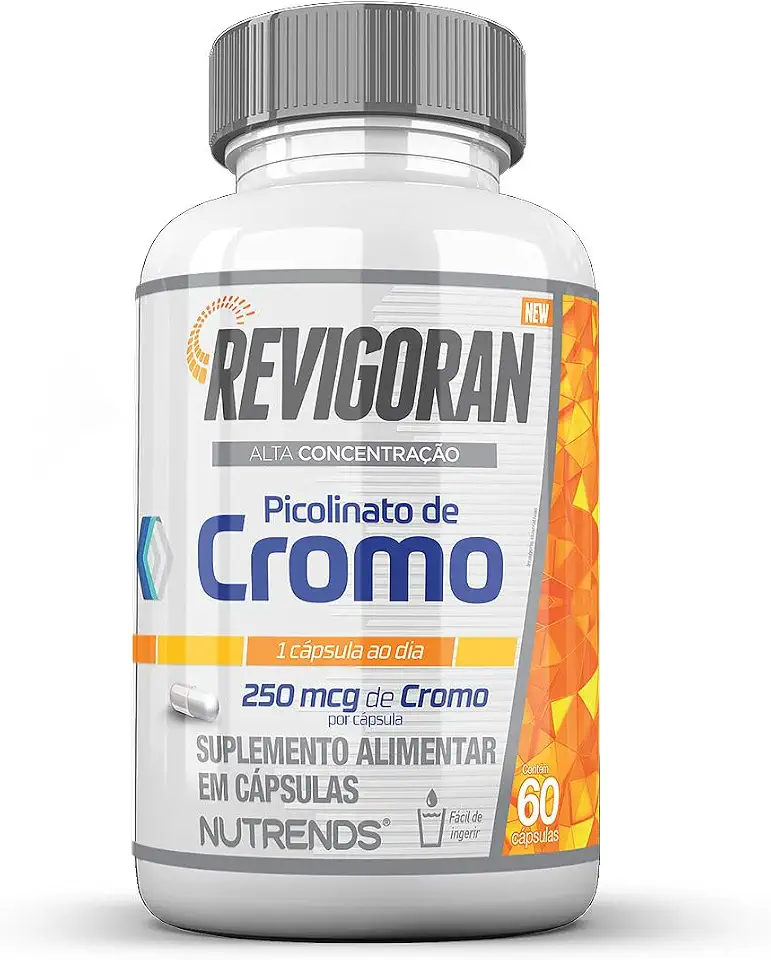 Revigoran Picolinato de Cromo 250 mcg - Alta Concentração - 60 cápsulas, Nutrends
