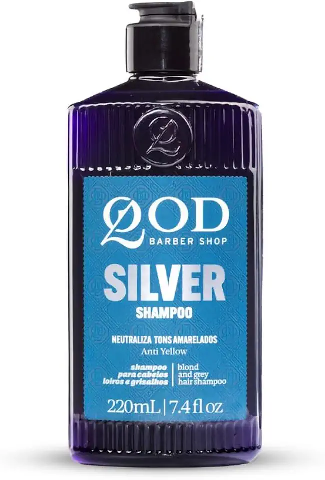 QOD Barber Shop - Shampoo para Cabelos Loiros e Grisalhos Silver Boost - 220ml