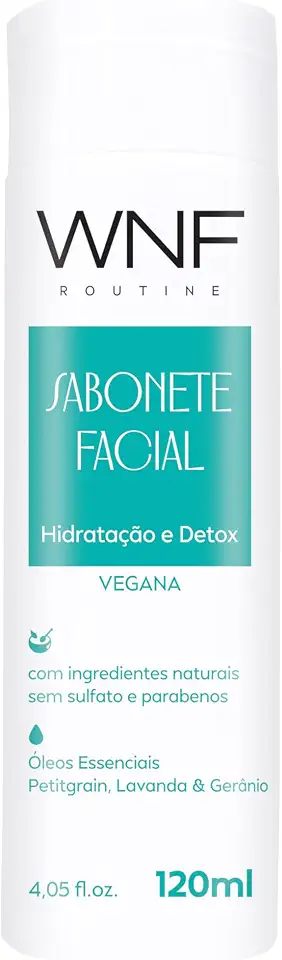 Vegana Sabonete Facial Hidratacao E Detox 120ml, VEGANA