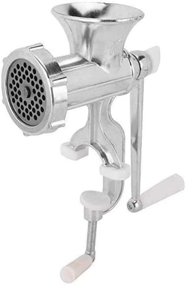 Moedor Manual de Carne, Ferro Fundido, 23 x 9,5 x 16 cm, com Disco de Corte para Carnes e Embutidos