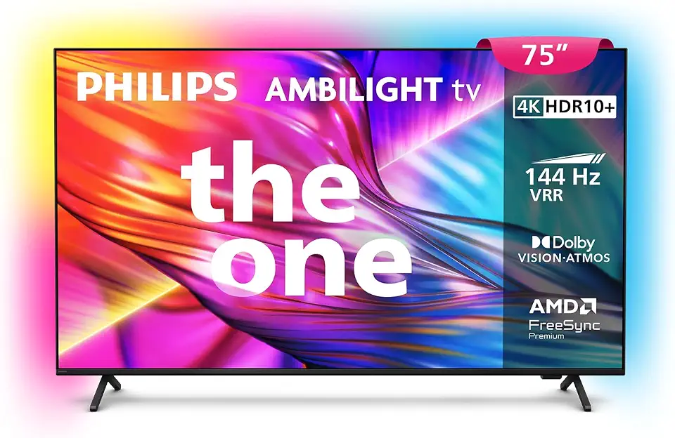 PHILIPS, Smart TV, Ambilight THE ONE 75" 4K 144 Hz, Titan OS, 75PUG8929/78, P5, DTS Play-Fi, Freesync, Dolby Vision e Atmos, 50 WRMS 2.1