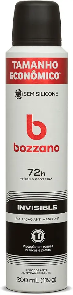 Bozzano Desodorante Invisible Aerossol Antitranspirante Masculino 200ml