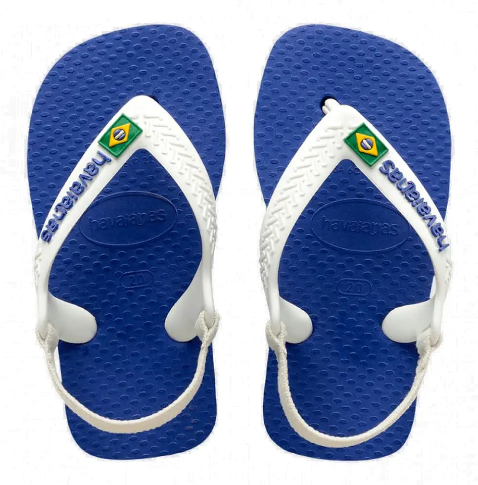 Chinelo Havaianas Baby Brasil Logo Rosa Cristal