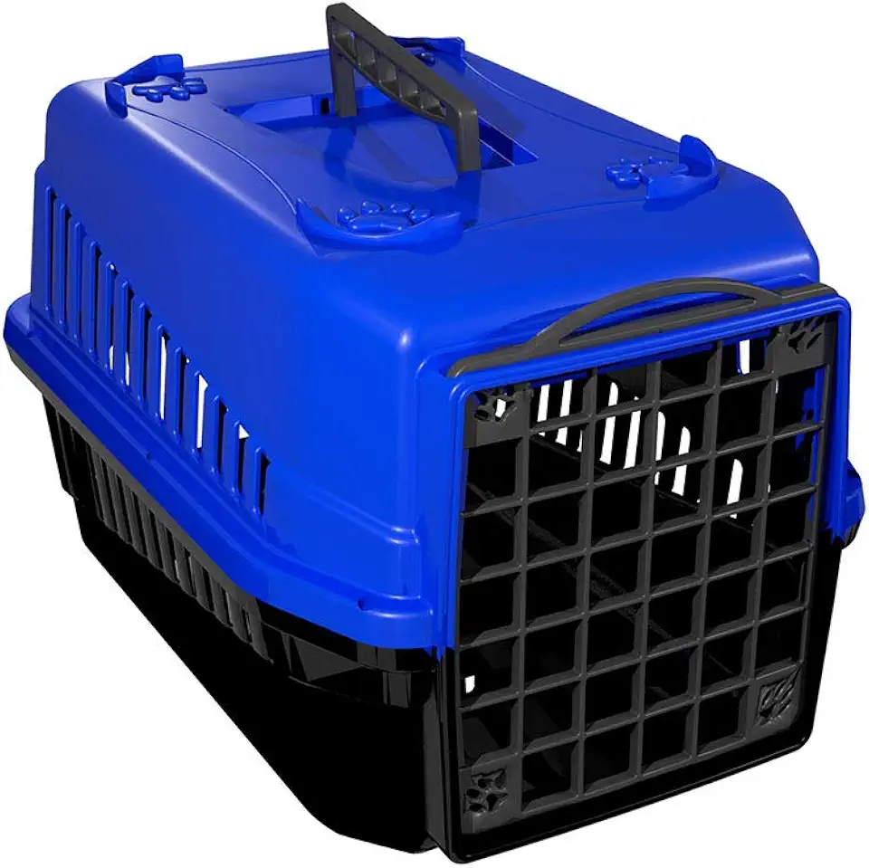 Mecpet Caixa Transporte Mec Podyum 1 Azul Para Cães