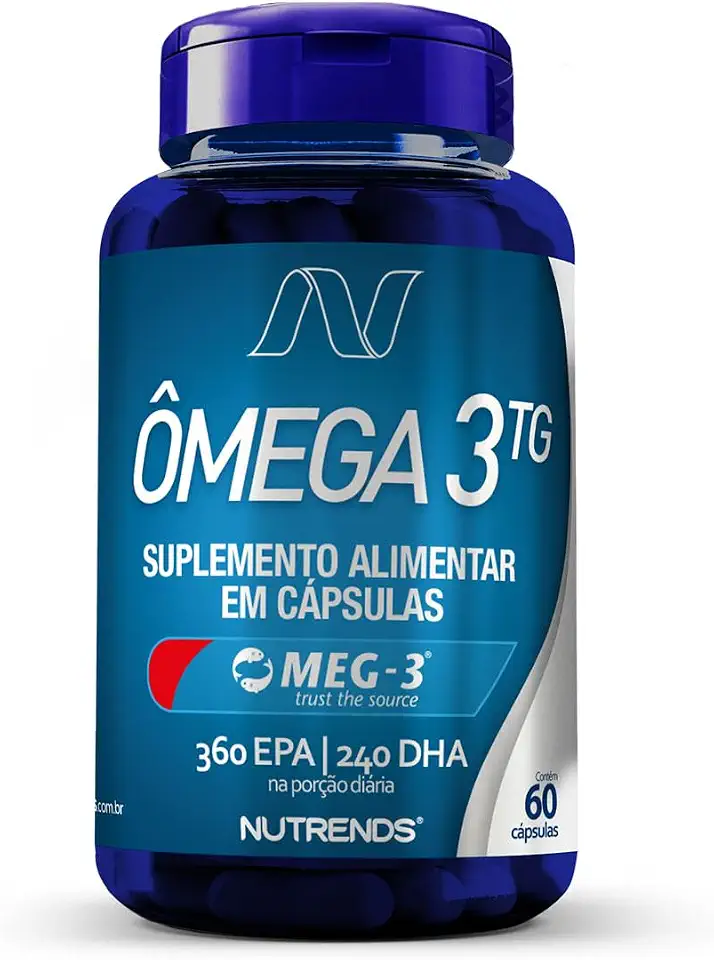 Ômega 3 TG MEG-3® (EPA 360 | DHA 240) 1000mg 60 cápsulas, Nutrends