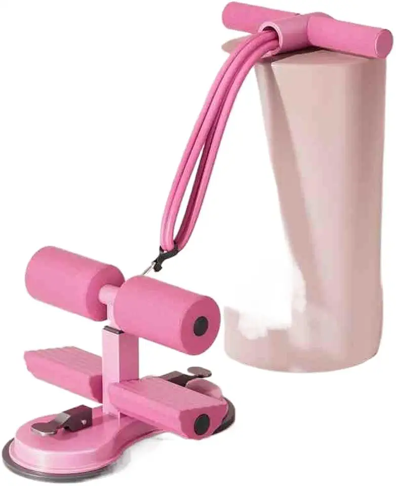Aparelho Abdominal com Ventosa Dupla Ajustável + Corda Elástica | Equipamento para Treino Abdominal, Exercício de Core e Fitness em Casa