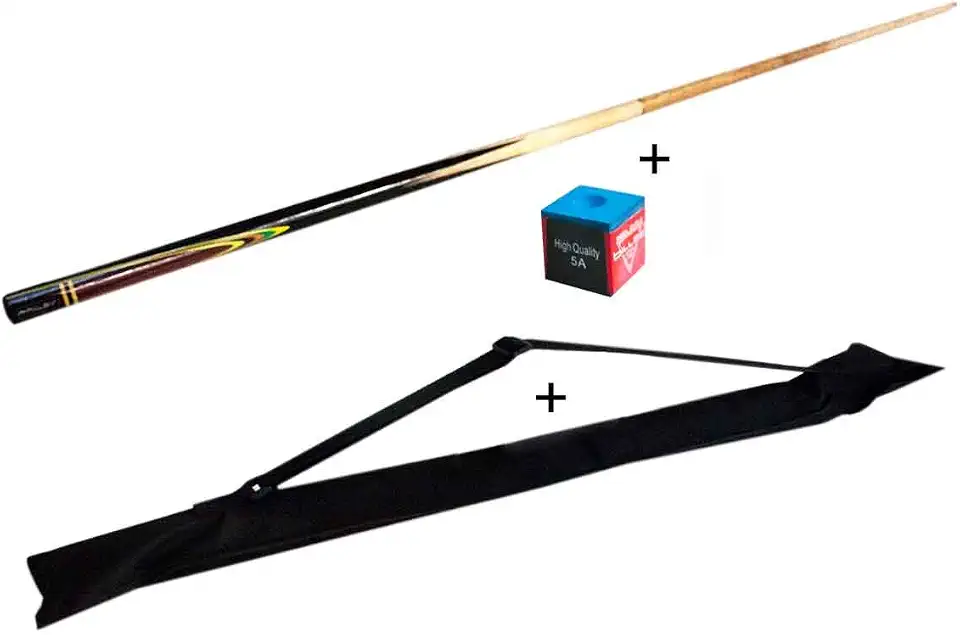 Taco Para Sinuca Snooker Bilhar Rosca 145 Cm + Giz + Bolsa (marromm)