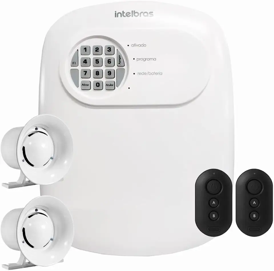 Kit Central de Alarme Anm 24 Net 2 Controles Intelbras + Sirenes