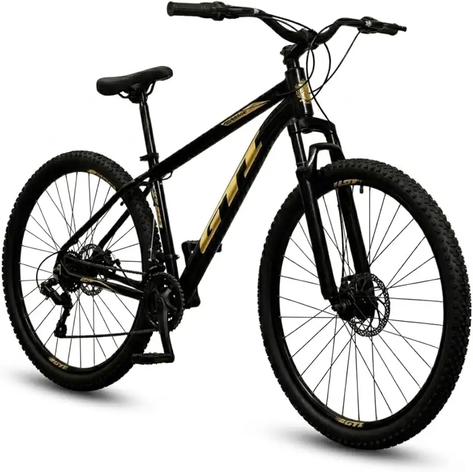 Bicicleta Aro 29 Modelo GTI Roma 21V Marchas Alumínio Tamanho 17 Freio Disco Suspensão MTB Cabeamento Interno
