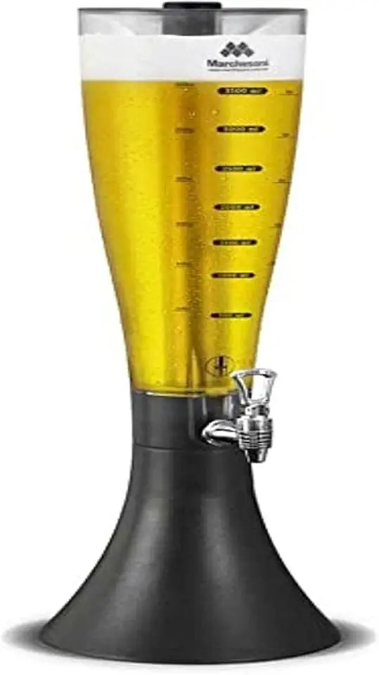 Torre de Chopp Marchesoni Marcbeer Transparente com Preto 3,5 L