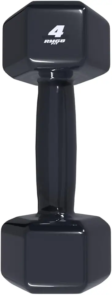 Rmg8 Fit - HALTER 4KG EMBORRACHADO SEXTAVADO PRETO